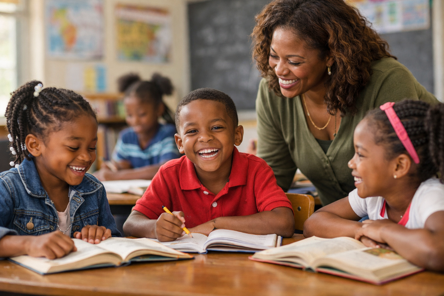 Children in classroom